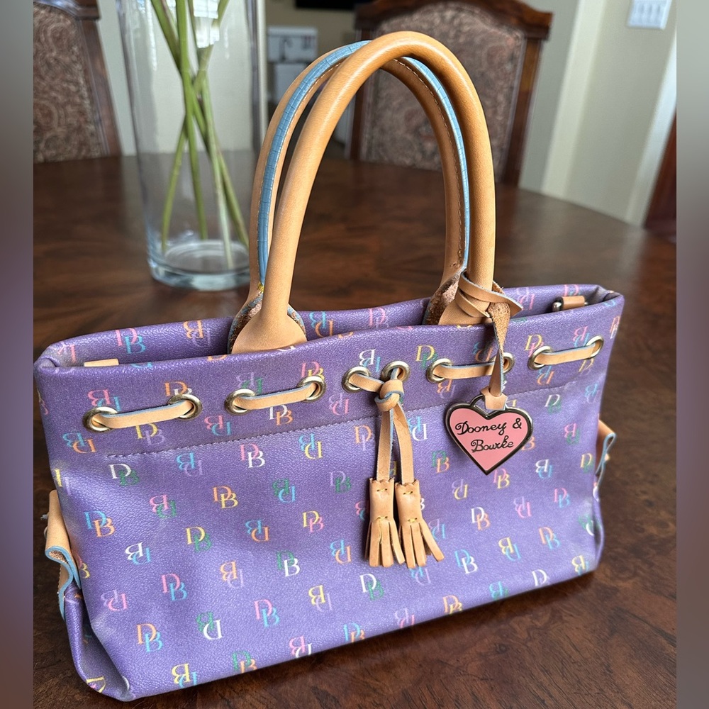 Dooney & Bourke purple logo purse